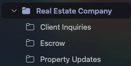 Real Estate Company Example Email UI element 3